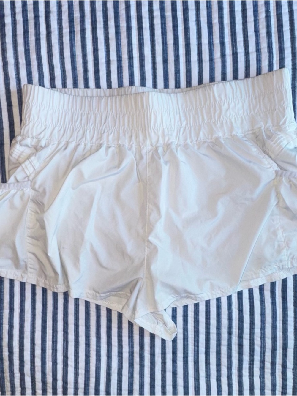 FP Movement by Free People White Elastic-Waist Athletic Shorts